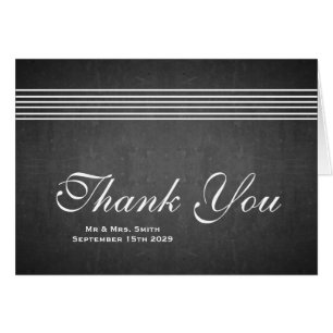 Conselho Preto com Cartões de agradecimentos com S