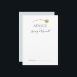 Conselho Primavera Wildflower | Cartão de conselheiro para<br><div class="desc">Este primavera | cartão azul claro de conselho de casamento é perfeito para o seu casamento rugoso de vintage. A design apresenta uma elegante flor silvestre pastel de cor pastel minimalista. Ela lembra o espectador de um clássico e simples jardim de verão boêmico. Um destaque do design é como o...</div>