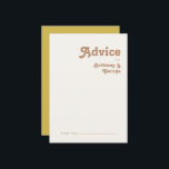 Conselho Retro Beach | Cartão de Aviso de Casamento Dourado<br><div class="desc">Esta praia retrô | cartão de conselho de casamento dourado é perfeito para o seu simples casamento de vintage, colorida, de boho tropical no verão. Sua única fonte boêmica do século do médio dá a essa design uma víbora hippie minimalista clássica. Suponha que você esteja procurando por uma design que...</div>