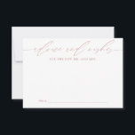 Conselho Rosa Dusty para o cartão de guarda de rec<br><div class="desc">Essas cartas maravilhosamente projetadas oferecem uma maneira única de os convidados do casamento compartilharem seus conselhos e desejos sinceros com a noiva e o noivo. Ideal para adicionar um toque pessoal ao seu dia especial, essas cartas garantem que as manobras sejam apreciadas para o casal feliz. Perfeito para recepções de...</div>
