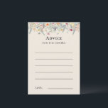 Conselho Simples Cartão de Aconselhamento para Casamento de<br><div class="desc">Este Simples design de Cartão de Advertência de Casamento de Fern Beige Fern é um arranjo elegante de quadros geométricos clássicos de ouro embelezados com delicados buquês e caules florais florais de boho. Apresentando uma paleta de fundo bege de marfim eterno com uma típica tipografia negra clássica e flores silvestres...</div>