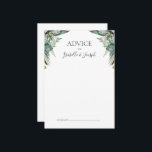 Conselho Succulent Greenery | Cartão de conselheiro para ca<br><div class="desc">Esta vegetação suculenta | cartão de conselho de casamento é perfeito para o seu casamento floral verde-tropical. A design apresenta trabalho de arte de aquarela moderna, incluindo eucalipto verde-claro, saborosa delicada e variedades clássicas de suculento, dando à design uma sensação simples e elegante de jardim secreto, perfeita para qualquer primavera,...</div>