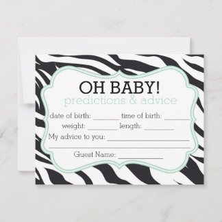 Conselho Zebra e Mint Chevron Predicações e Cartão de Acons