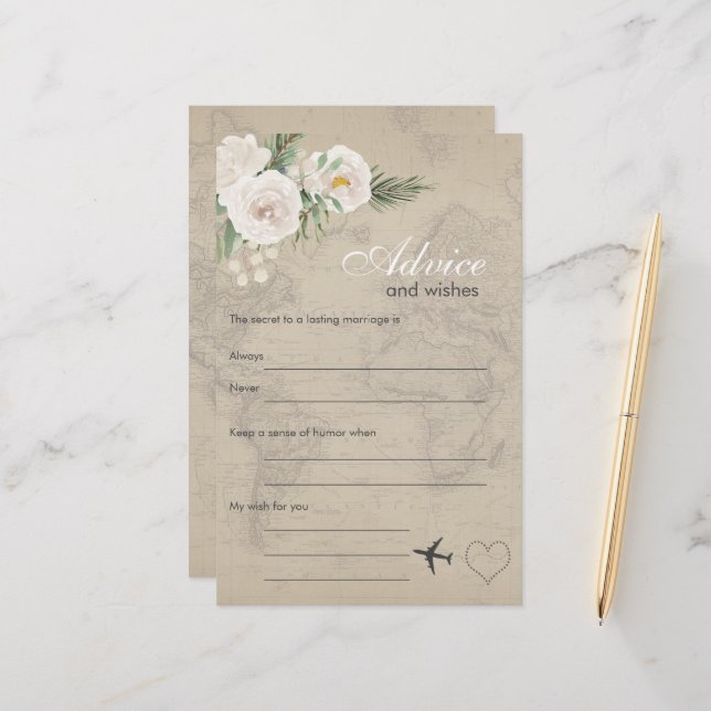 Conselhos de Chá de panela do Mapa Vintage (Frente/Verso In Situ)