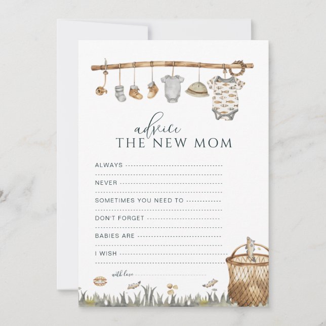 Conselhos de pesca divertidos para o cartão da mam (Frente)