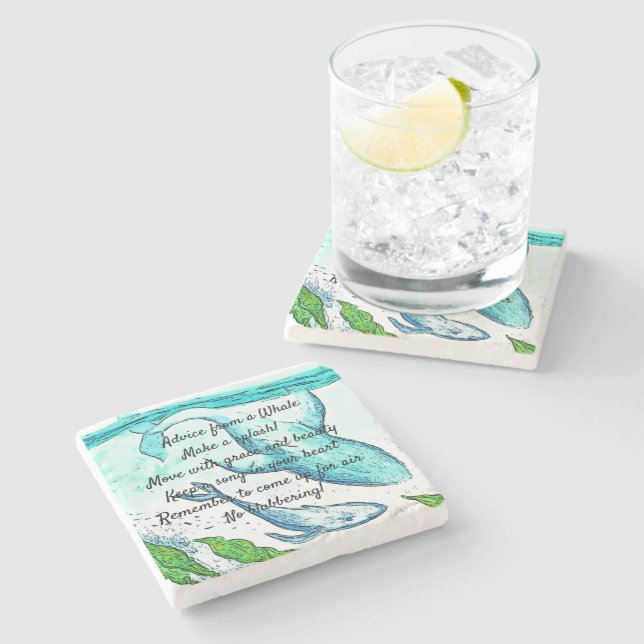 Conselhos de uma Porta copos de Pedra de Baleia (Lateral)