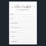 Conselhos e Desejos<br><div class="desc">Estes lençóis de Advice e Desejos, simples, burguentos e brancos, modernos, mínimos, manuscritos são perfeitos para ter chá de panela, janto de ensaio ou convidados de casamento preenchidos para o casal feliz. As pessoas vão adorar ter as ordens - tornam tão fácil deixar palavras amáveis de conselhos e de bons...</div>
