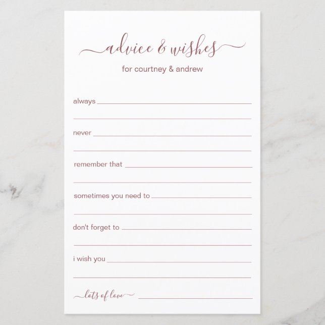 Conselhos e Desejos (Frente)