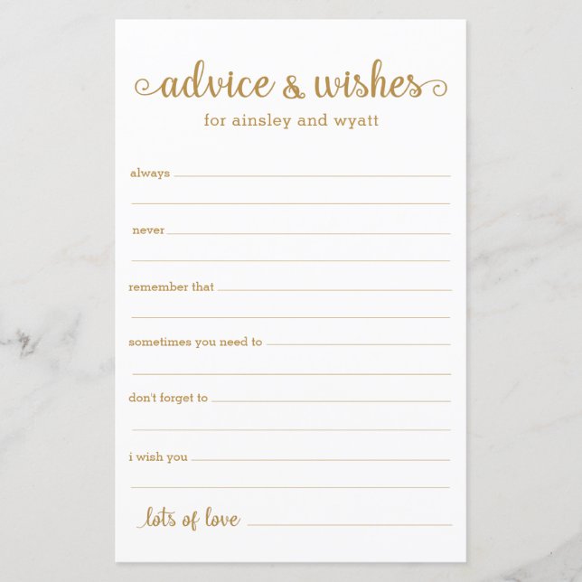 Conselhos e Desejos (Frente)