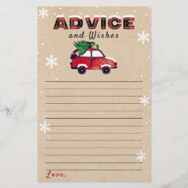 Conselhos e Desejos do Chá de fraldas de Natal