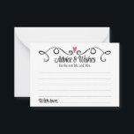 Conselhos e Desejos para o novo Sr. Cartões de Cas<br><div class="desc">Essas placas de na moda Advice & Wish serão a adição perfeita à sua recepção de casamento. Ele apresenta uma borda esbranquiçada com um coração roxo de ameixa no topo. A dentro de texto é "Conselhos e Desejos" em uma fonte engraçada de script preto e "para o novo Sr. e...</div>
