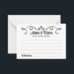 Conselhos e Desejos para o novo Sr. Cartões de Cas<br><div class="desc">Essas placas de na moda Advice & Wish serão a adição perfeita à sua recepção de casamento. Ele apresenta uma borda esbranquiçada com um coração roxo de ameixa no topo. A dentro de texto é "Conselhos e Desejos" em uma fonte engraçada de script preto e "para o novo Sr. e...</div>