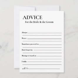 Conselhos minimalistas para o jogo dos noivos