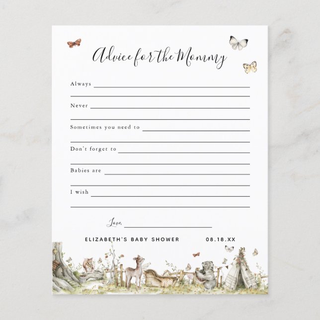 Conselhos para as Mamães | Jogo Chá de fraldas (Frente)