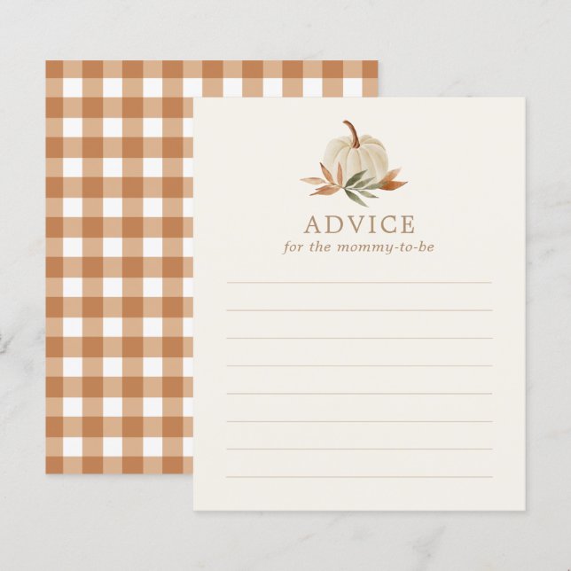 Conselhos para Mamães serem pequenos Chás de frald (Frente/Verso)