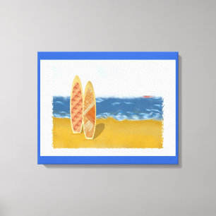 Conselhos surfs Na Arte Da Canvas De Praia