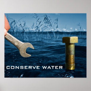 Conserve o poster da água