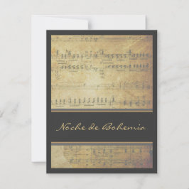 Considerando da música ou convite da partitura de