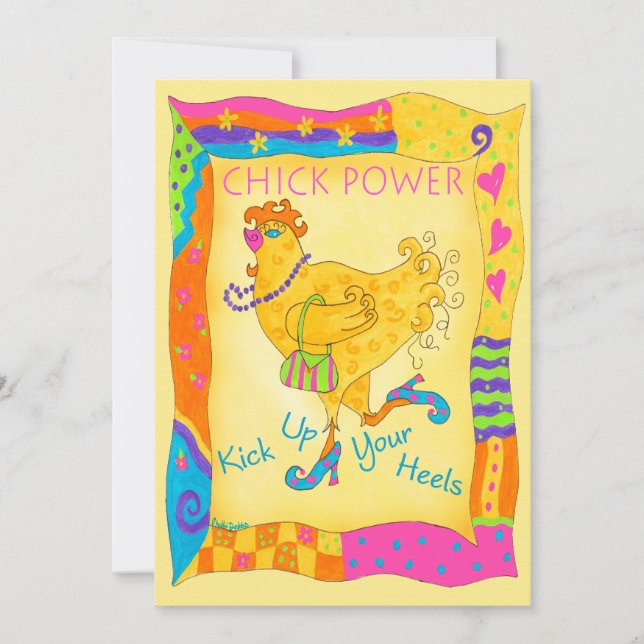 Consiga Seu Convite De Energia Do Pintinho De Cabe (Frente)