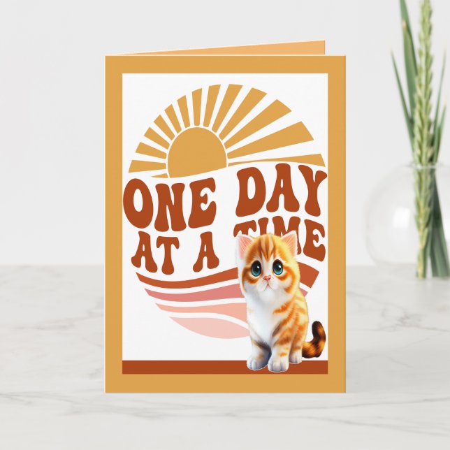 Consiga um Cartão de Correio para o Gatinho Amarel (Frente)