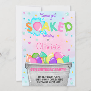 Consiga um convite de aniversário para garotas de