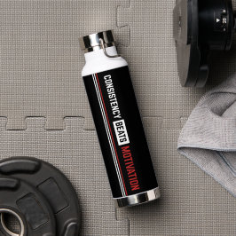 Consistency Beats Motivation Thor Gym Water Bottle