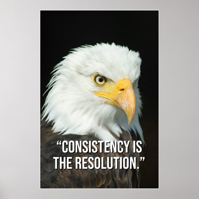 Consistency Is the Resolution Motivation Poster (Frente)