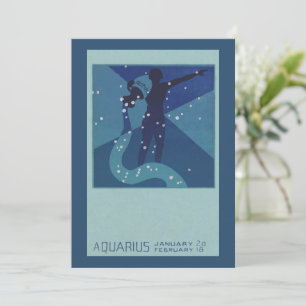 Constelação Aquarius, Astrologia Zodiac Vintage