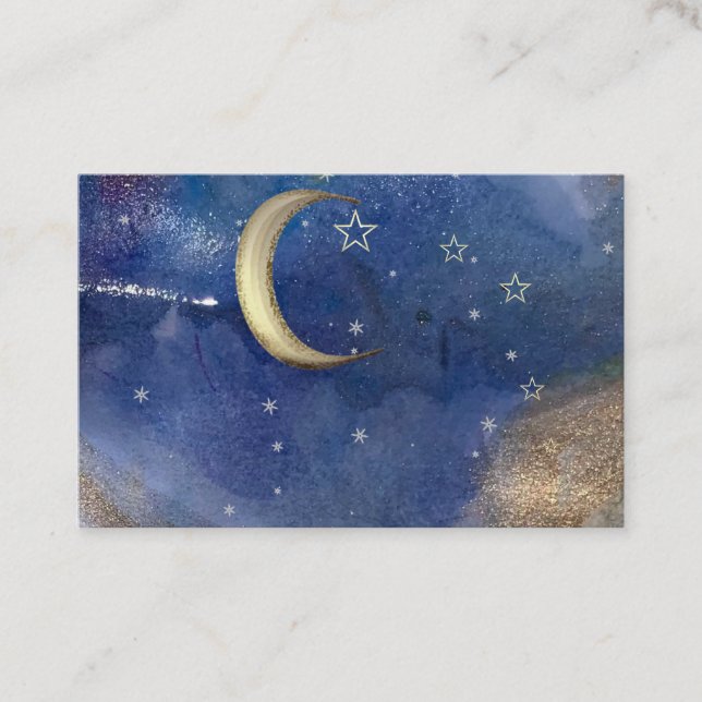 Constelação, Astrologia, Lua, Cartão de Visita Est (Frente)