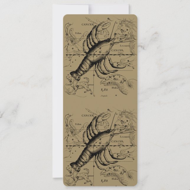 Constelação cancer Hevelius 1690 de junho de 21 a  (Frente)