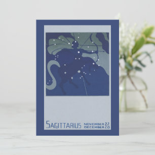 Constelação de Sagitário Astrologia Zodíaco Vintag