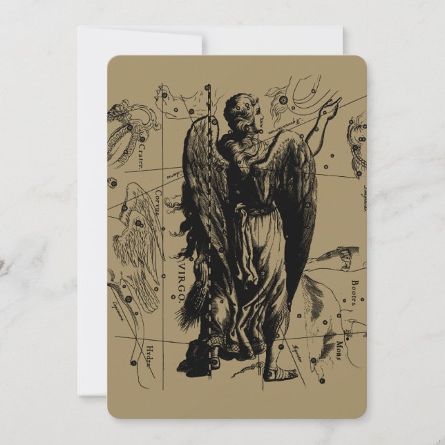 Constelação de Virgem Hevelius 1690 Ago 23 De Sete (Frente)