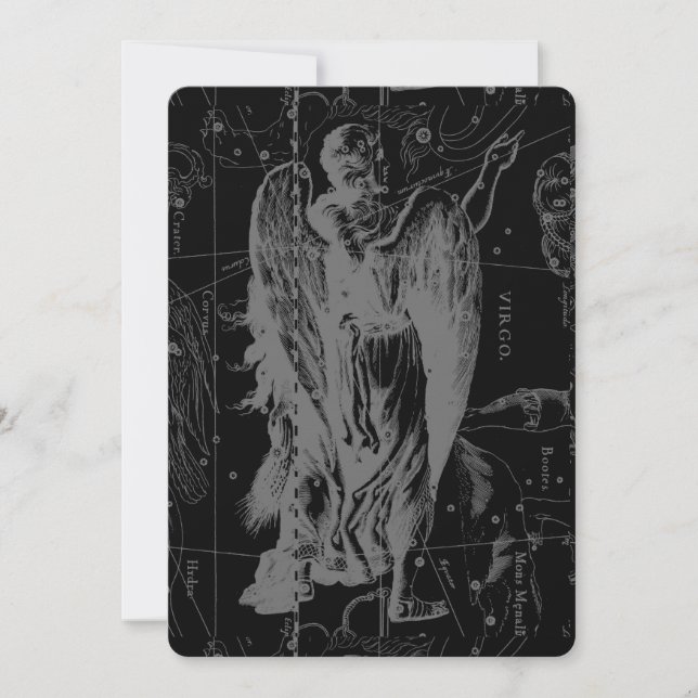 Constelação de Virgem Hevelius 1690 Vintage (Frente)