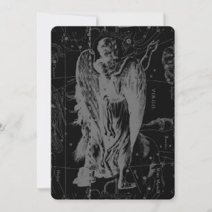 Constelação de Virgem Hevelius 1690 Vintage