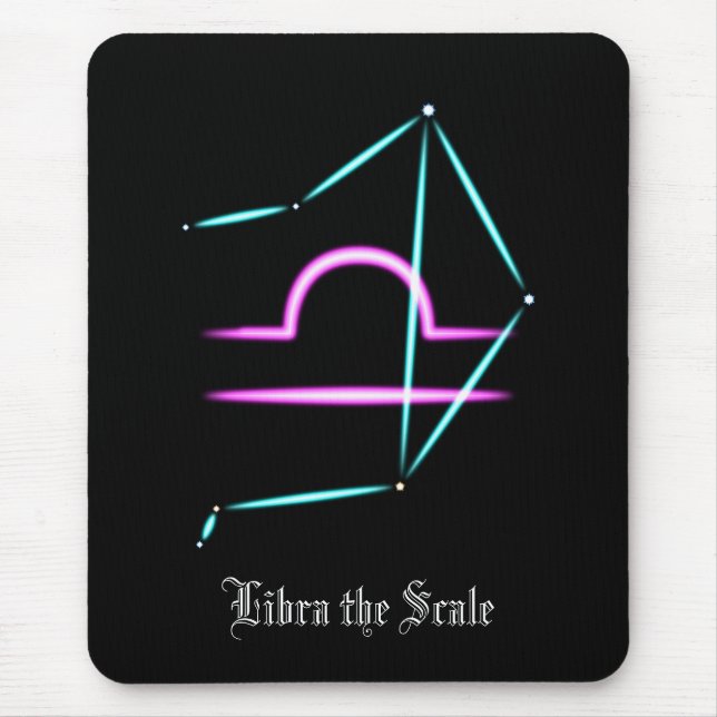 Constelação do Zodíaco Libra Mouse Pad (Frente)