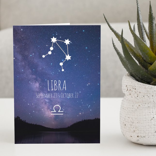 Constelação Libra Zodiac | Cartão astrologico (Criador carregado)
