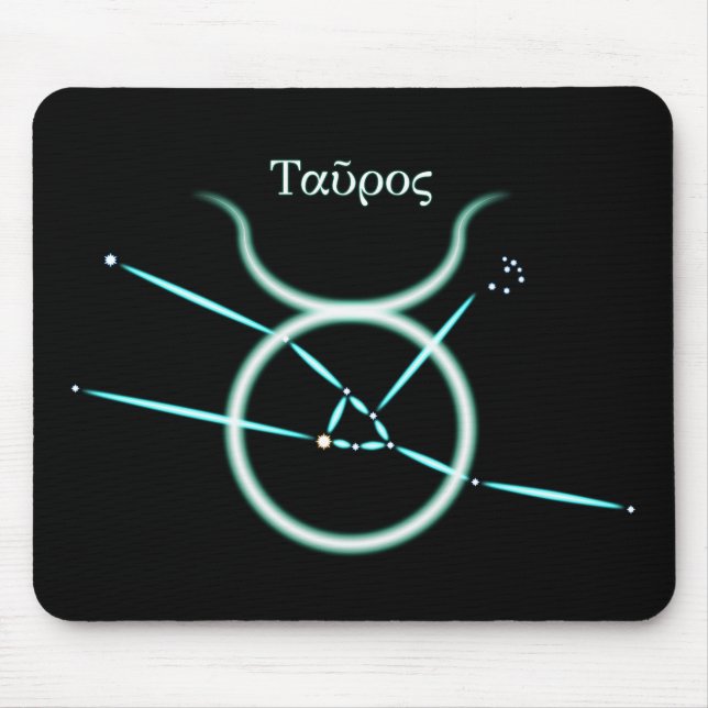 Constelação Zodiacal Touro Mouse Pad (Frente)
