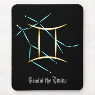 Constelação Zodíaco Gêmeos Mouse Pad