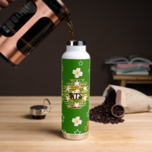 Constelações e Flores Garrafa de Água
