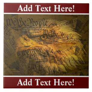 Constituição - Azulejo de Cerâmica Bald Eagle Amer