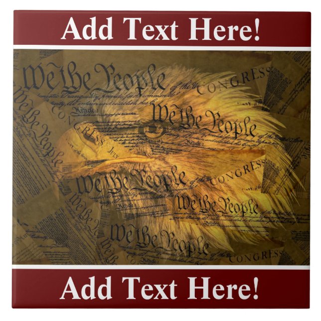 Constituição - Azulejo de Cerâmica Bald Eagle Amer (Frente)