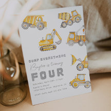 Construção 4.o Convite de Aniversário