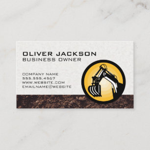 Construção Bulldozer Cartão de visita