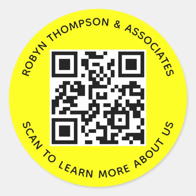 Construção de autocolantes de código QR (Frente)