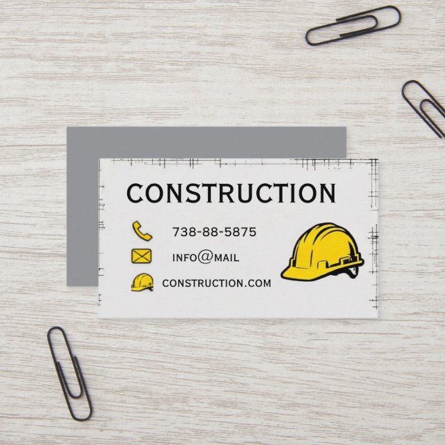 construção de cartão de visita (Frente/Verso In Situ)