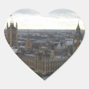 Construção de Londres Parliement & etiqueta do