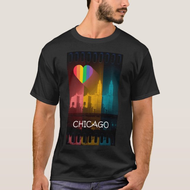 Construção de Wrigley do orgulho gay do t-shirt do (Frente)