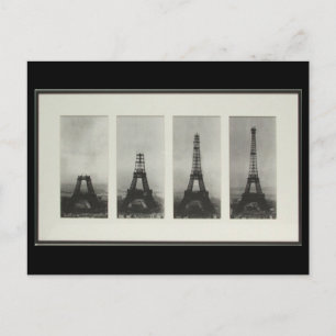 Construção do cartão postal da Torre Eiffel Par