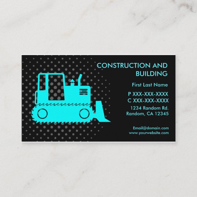 Construção e construção de cartões de visitas (Frente)