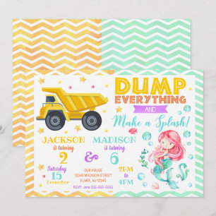 Construção e Convite Conjunta de Aniversário para 